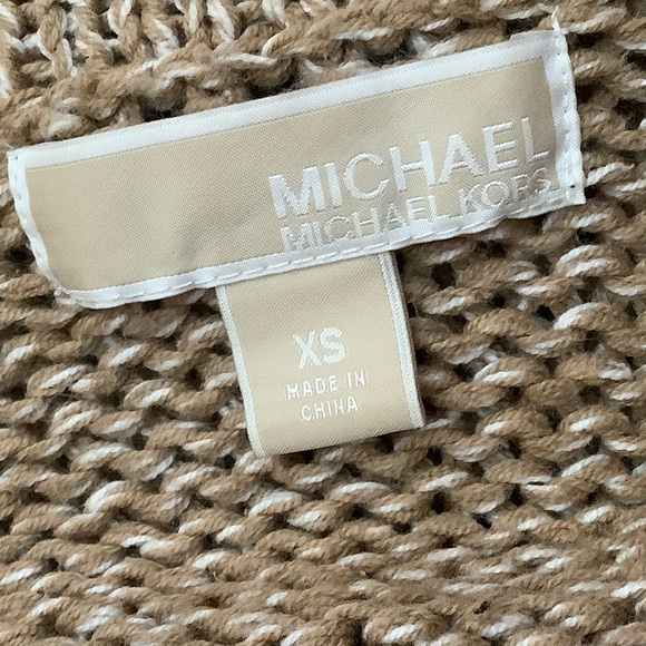 Michael Kors Brown Knit Poncho with Toggle Accents - Picture 6 of 9